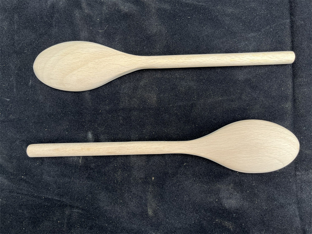 Beech Soup Spoons for Eating Mixing Stirring 350mm