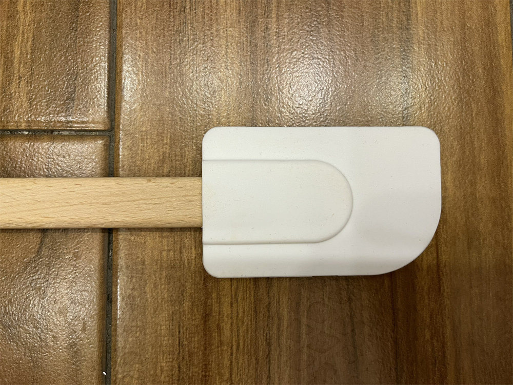 Wooden Spatula Spoon With Flexible Silicone Head