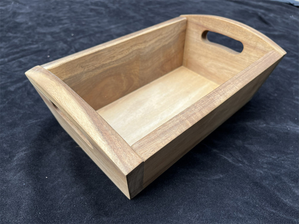 Acacia Wood Curved Serving Tray