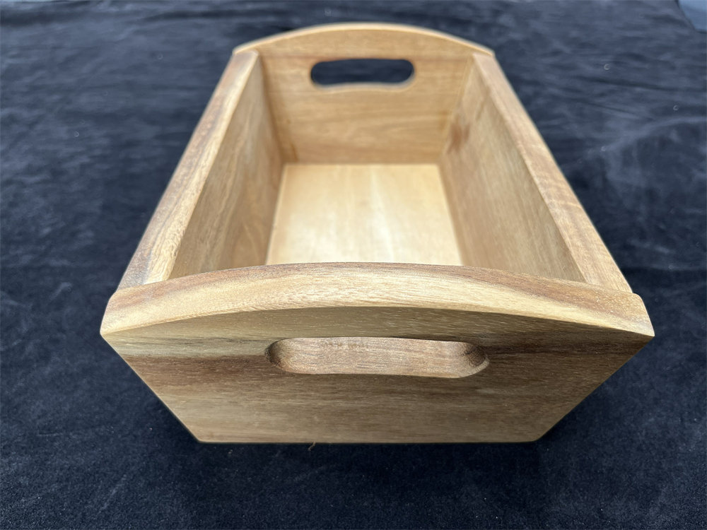 Acacia Wood Curved Serving Tray