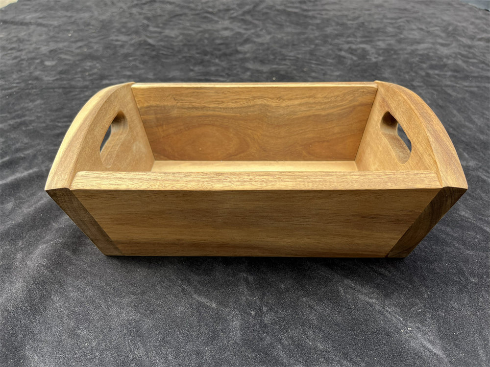 Acacia Wood Curved Serving Tray