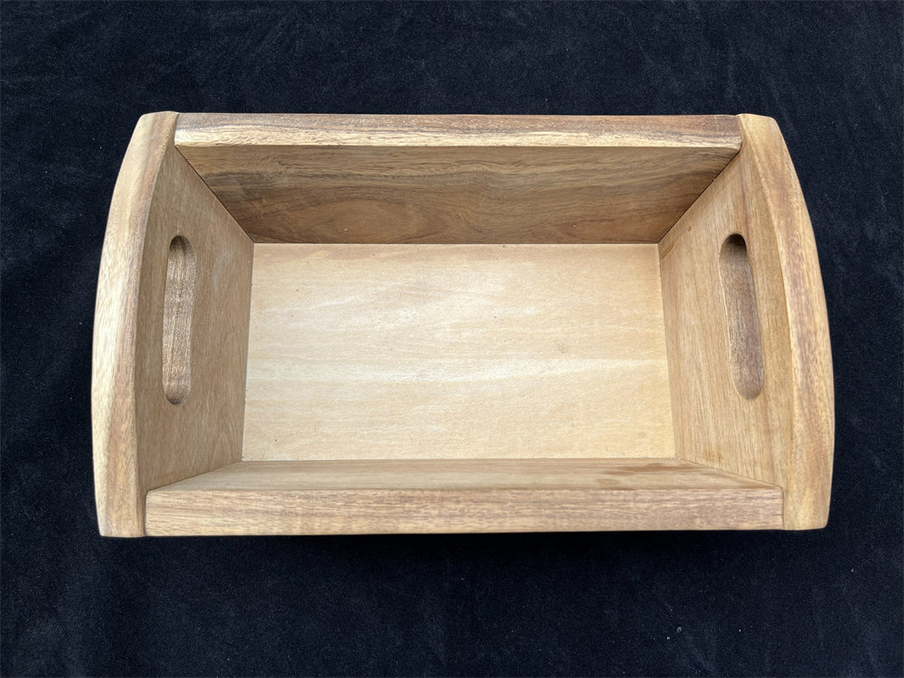 Acacia Wood Curved Serving Tray